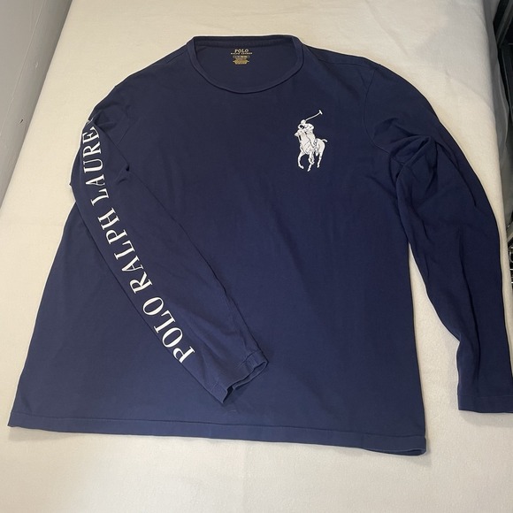 Polo Ralph Lauren Other - Vintage Polo Ralph Lauren Men's Long Sleeve Custom Fit Y2K Big Pony Navy Size L
